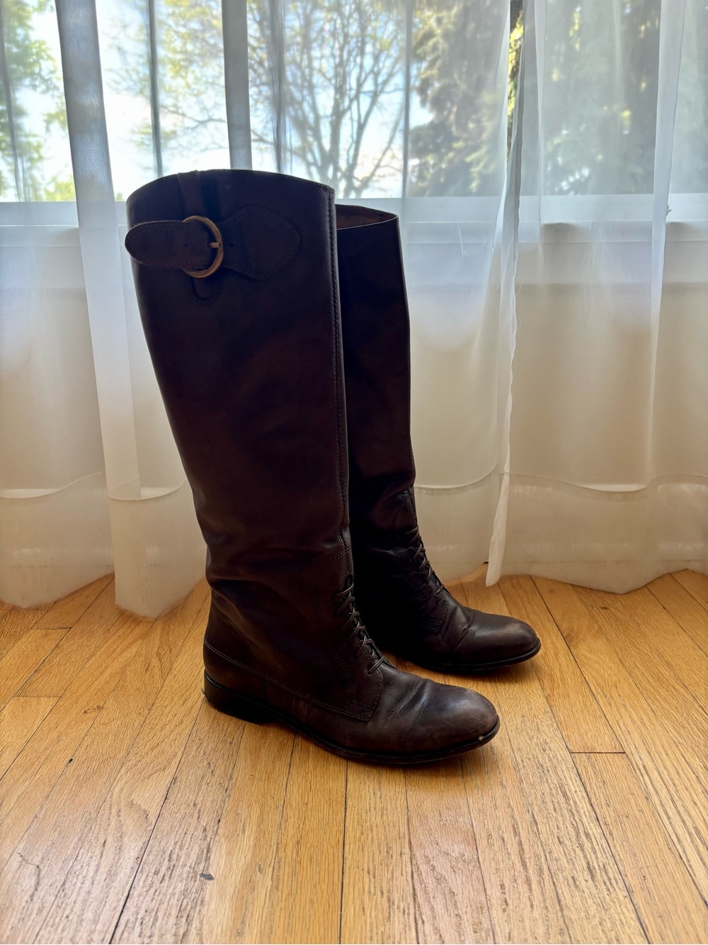 Tall Brown Leather Riding Boots - Classic Women's Equestrian Style